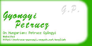 gyongyi petrucz business card