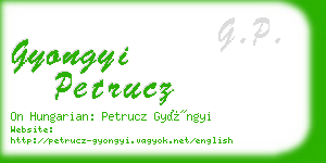 gyongyi petrucz business card